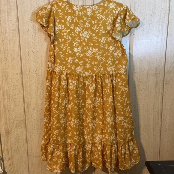 Mustard Floral Dress - Picture 7 of 8
